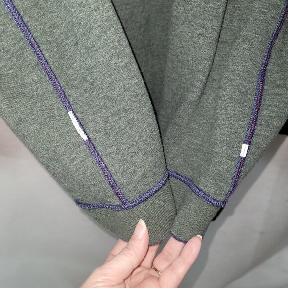 Tommy Bahama Sweater Mens XXL Reversible 1/4 Zip Golf Pullover Blue Green Logo - Picture 11 of 14